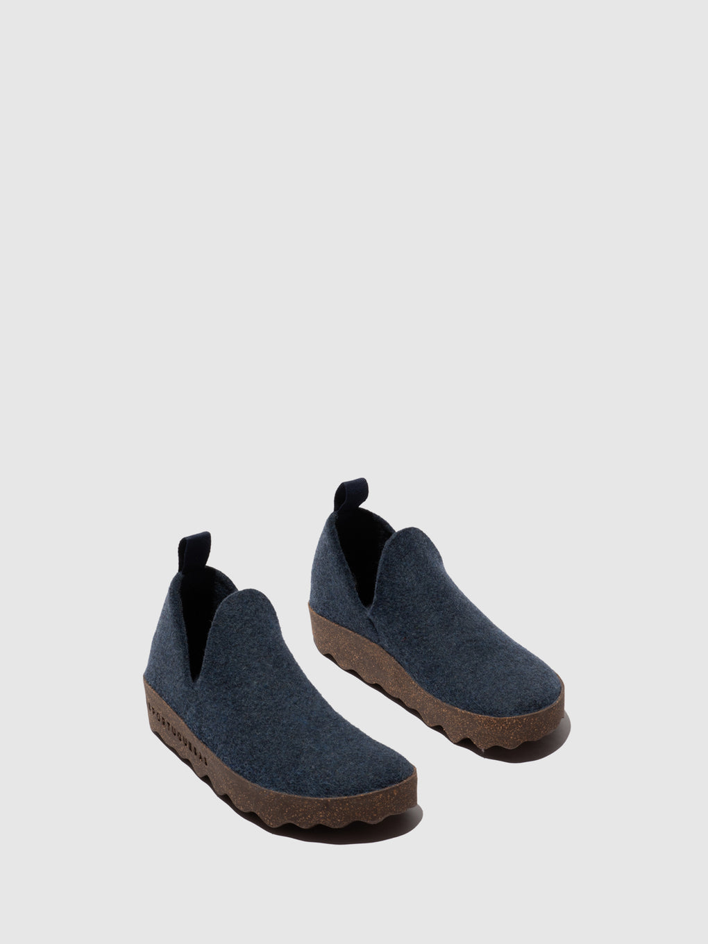 Round Toe Shoes CITY Blue Felt