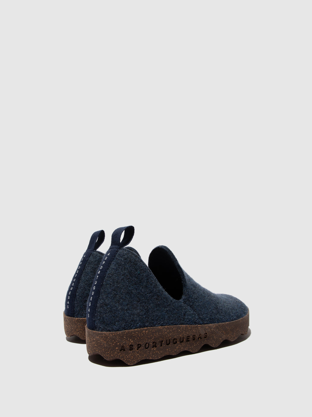 Round Toe Shoes CITY Blue Felt