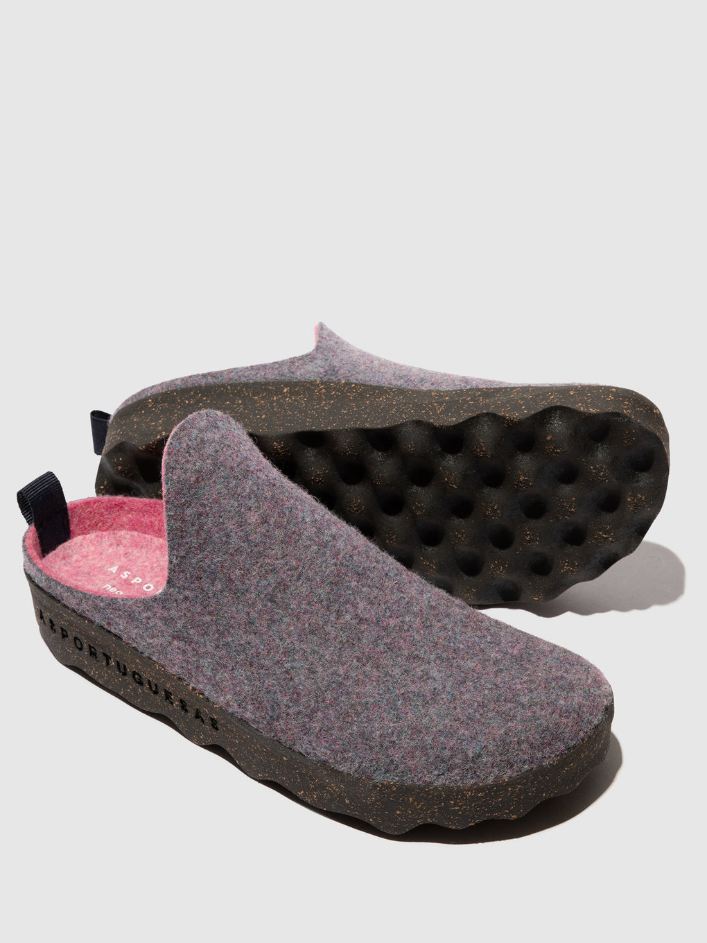 Slip-on Mules COME GREY/PINK - ASPORTUGUESAS