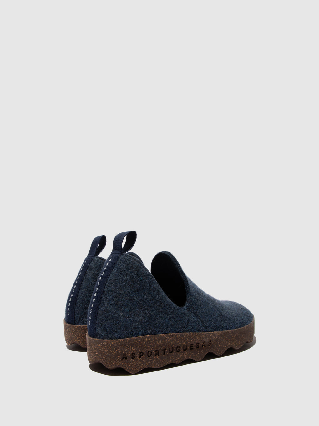 Round Toe Shoes CITY M Blue Felt