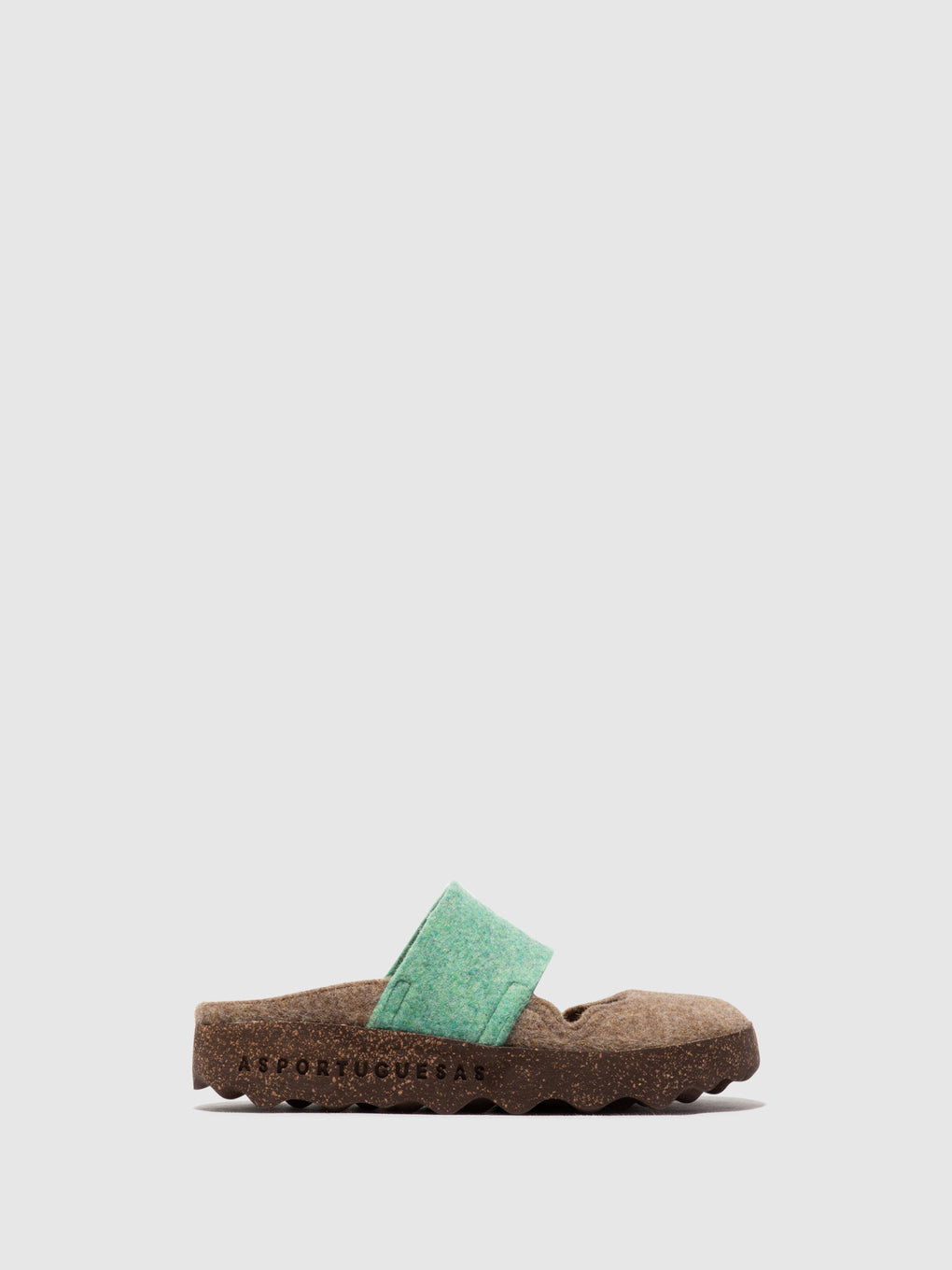 Round Toe Mules CANU TAUPE/GREEN