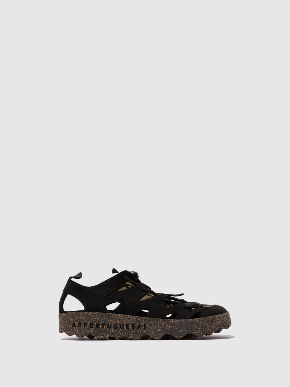 Round Toe Trainers CURE 2 BLACK
