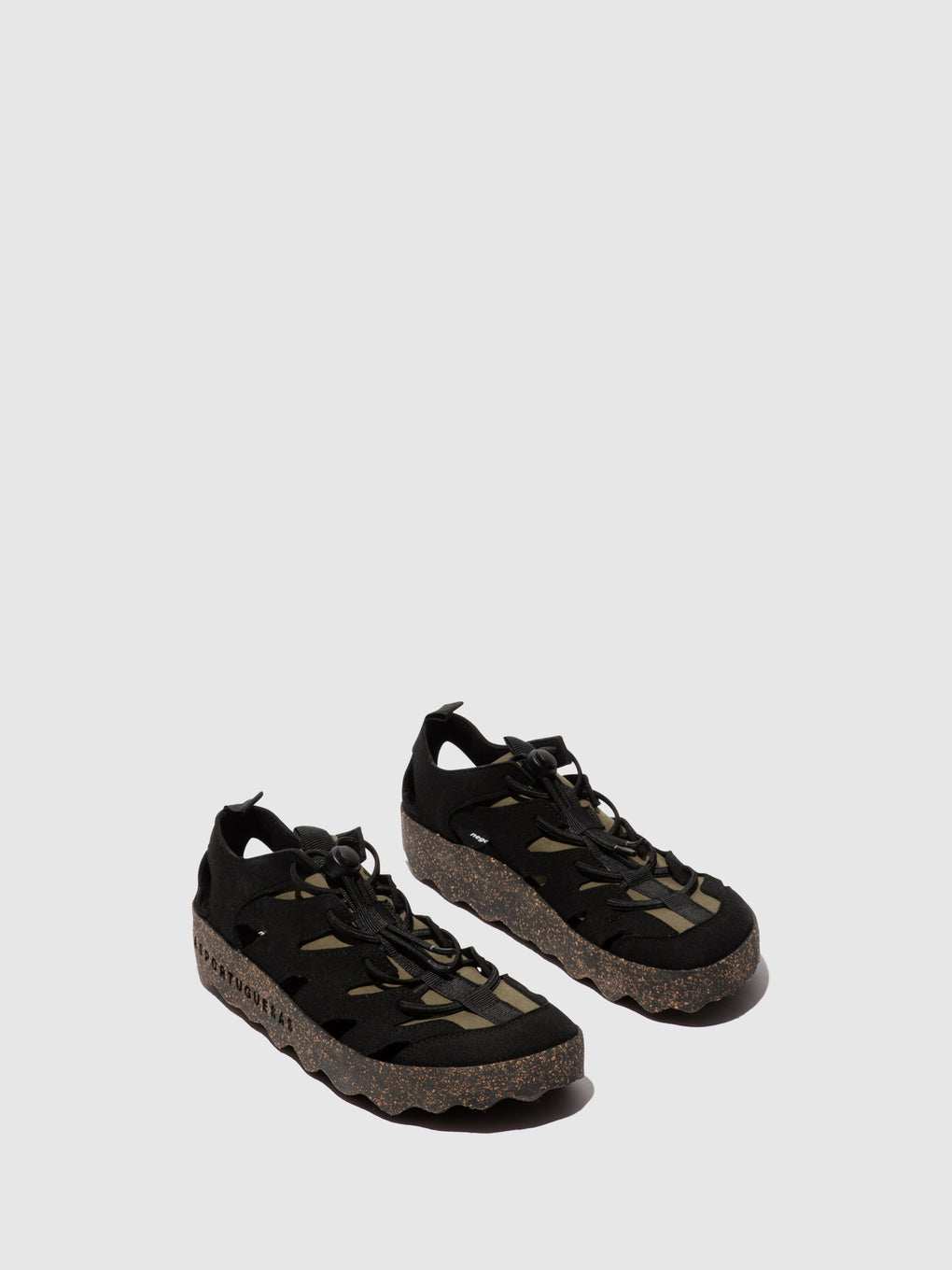Round Toe Trainers CURE 2 BLACK