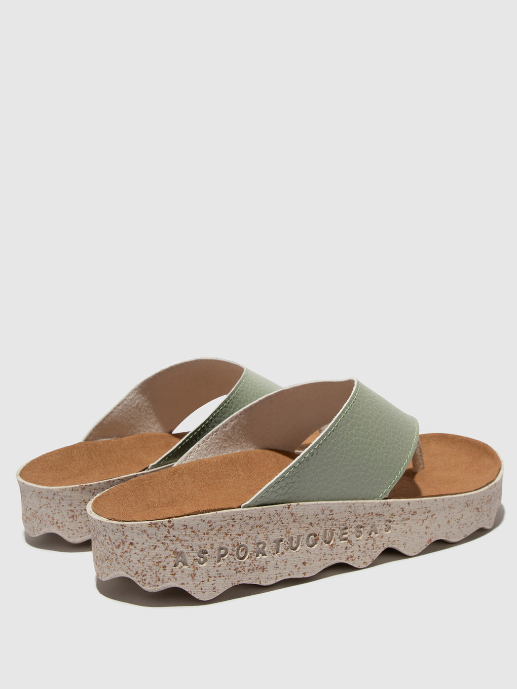 Slip-on Sandals CAMI SAGE GREEN