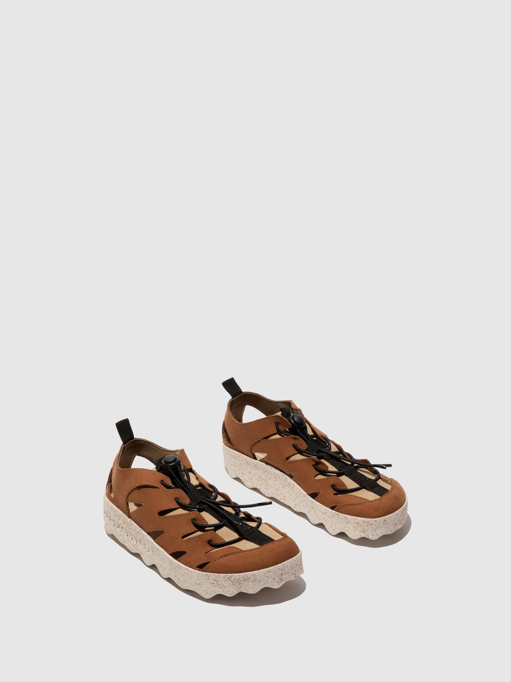 Elasticated Trainers CURE2 WOOD/TAUPE