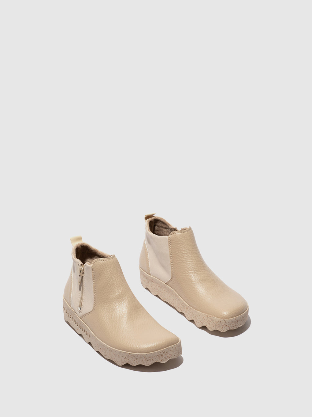 Zip Up Ankle Boots COLM CREAM