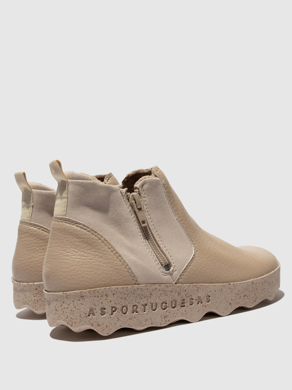 Zip Up Ankle Boots COLM CREAM