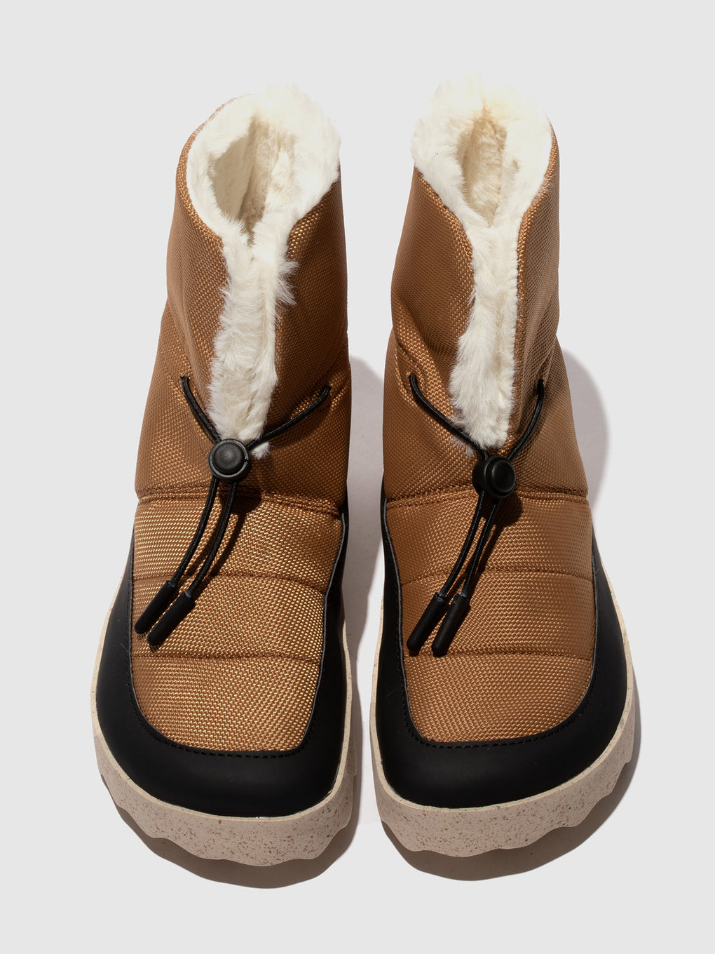 Round Toe Boots COAT BROWN