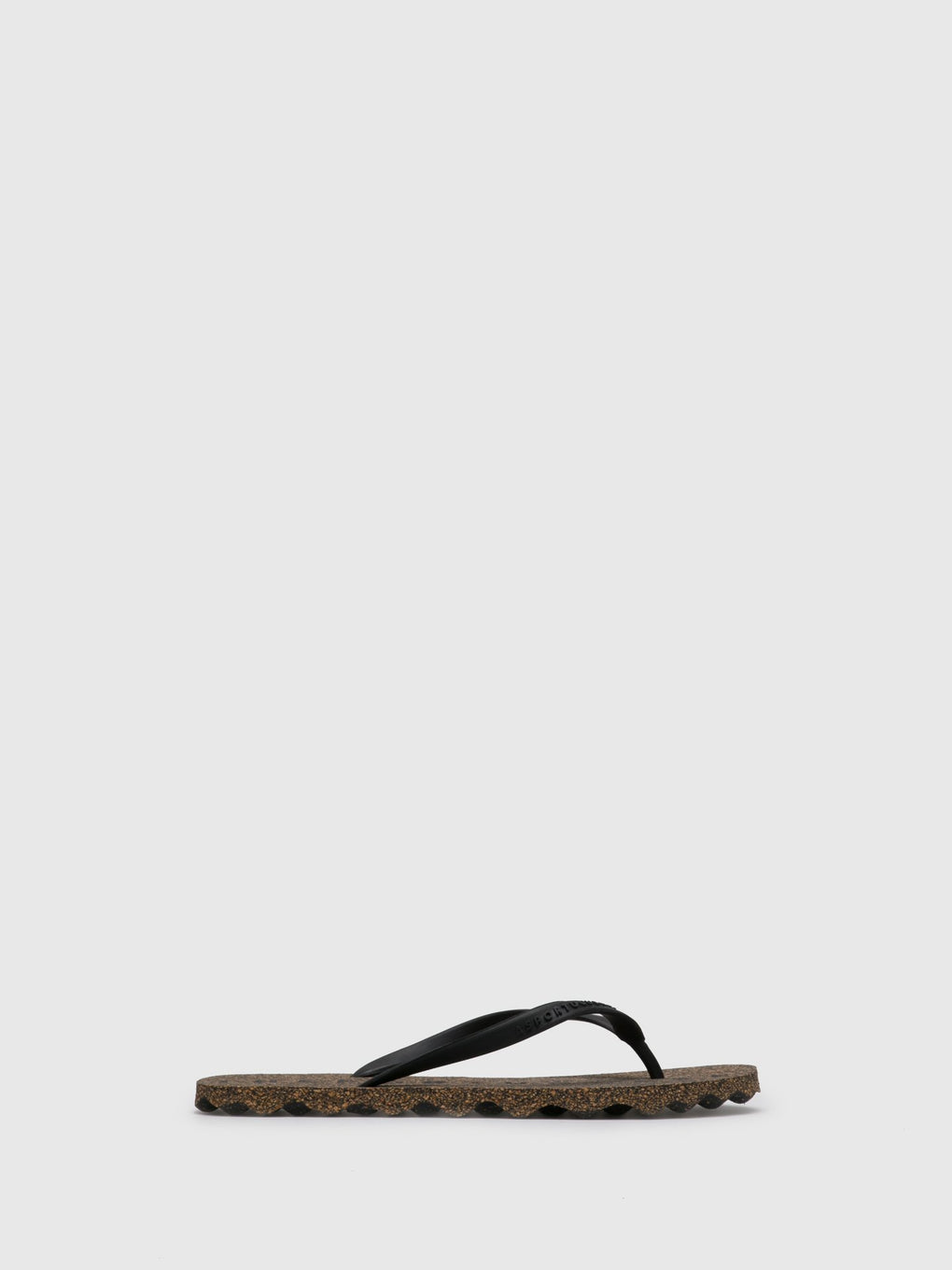 Beach Flip-Flops BASE Black & Rubber Strap