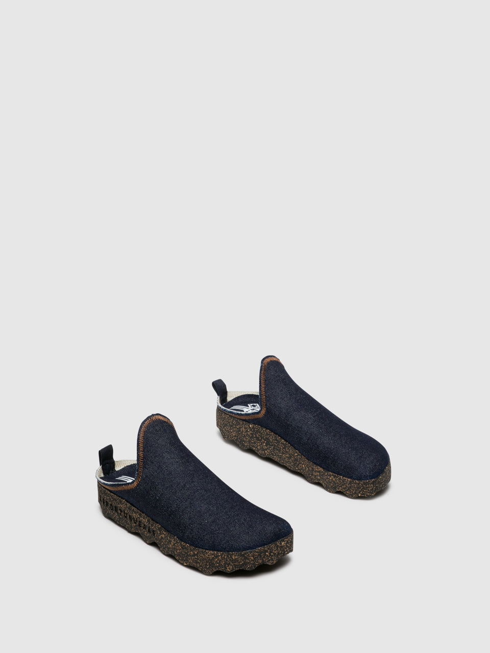 Navy Closed Mules
