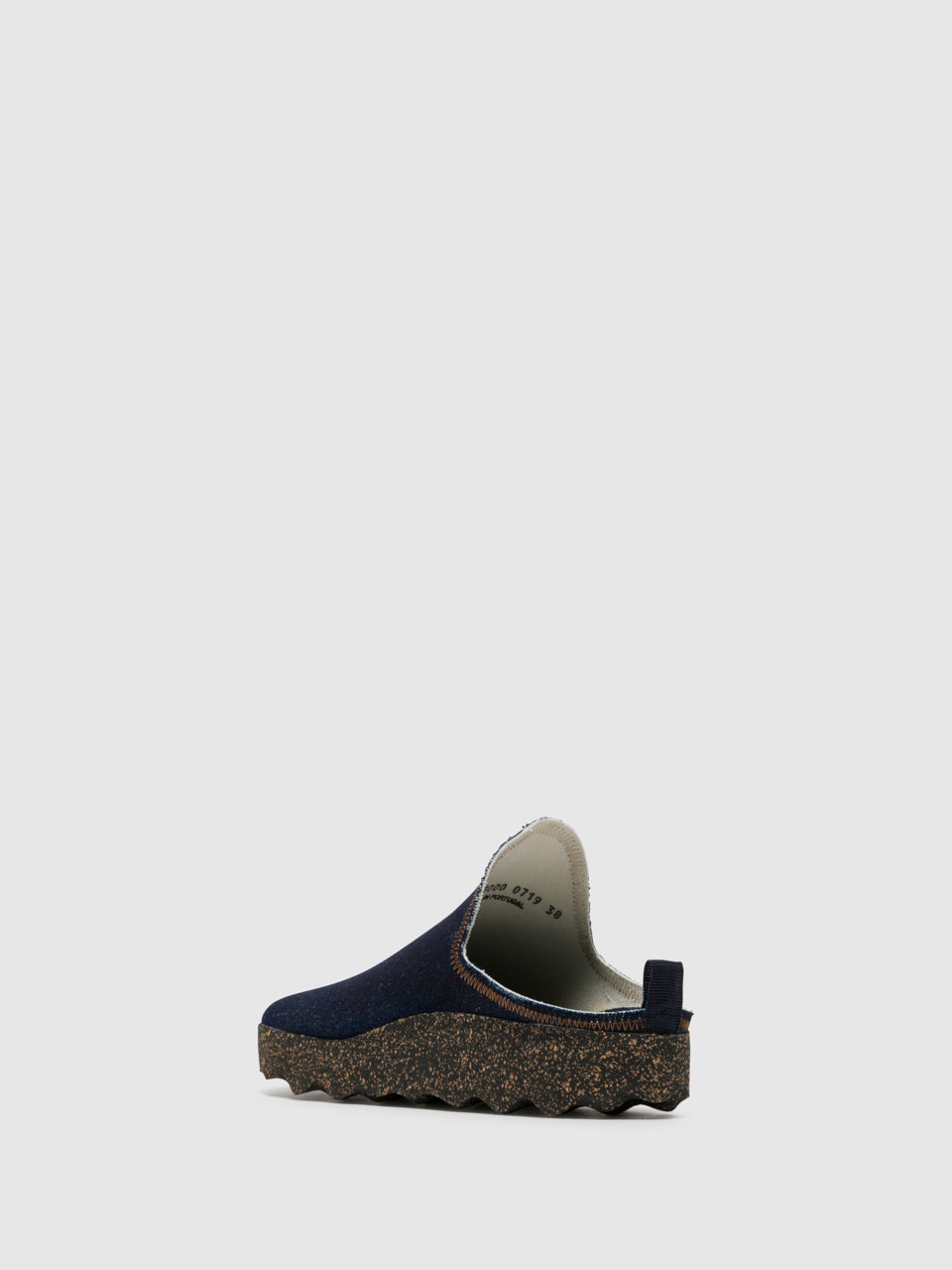 Navy Closed Mules
