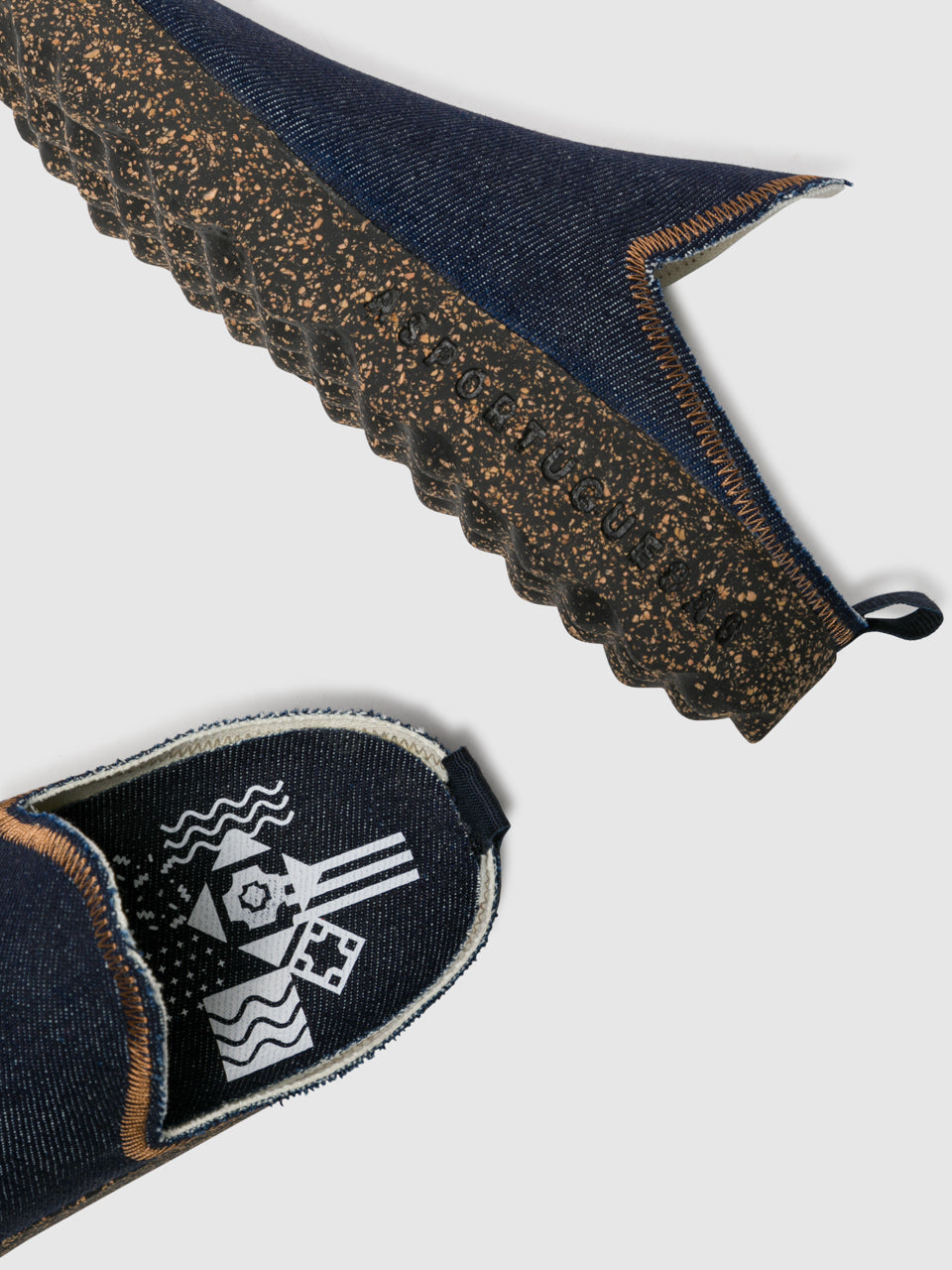 Navy Closed Mules