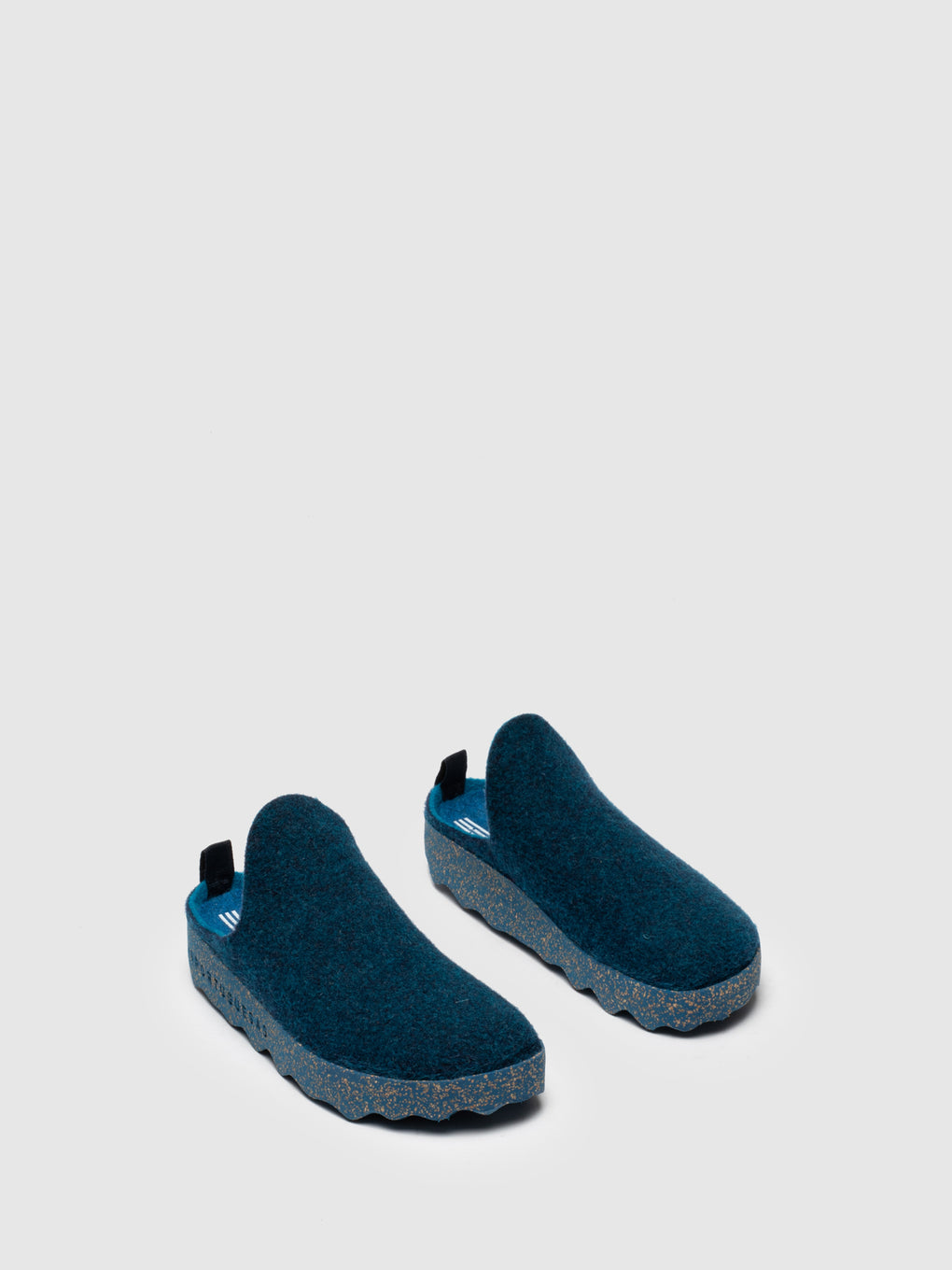 Round Toe Mules COME BLUE