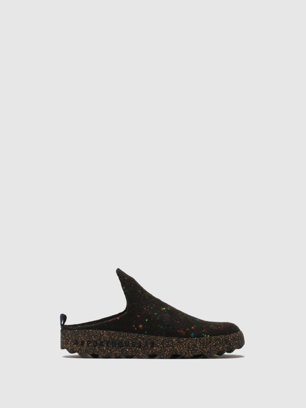 Round Toe Mules COME Black Multicolor
