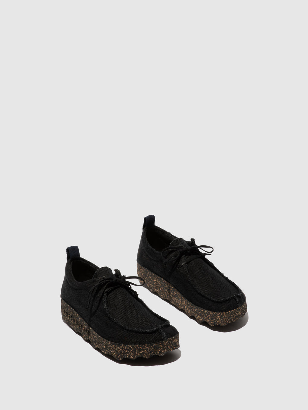 Lace-up Trainers CHAT Black Recycled Linen