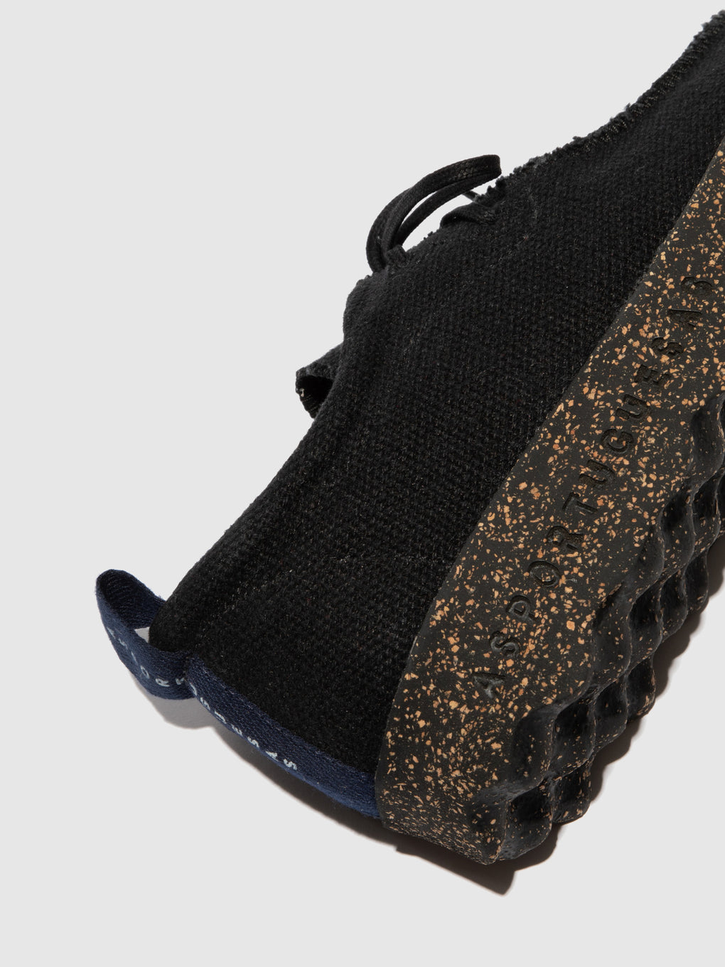 Lace-up Trainers CHAT Black Recycled Linen