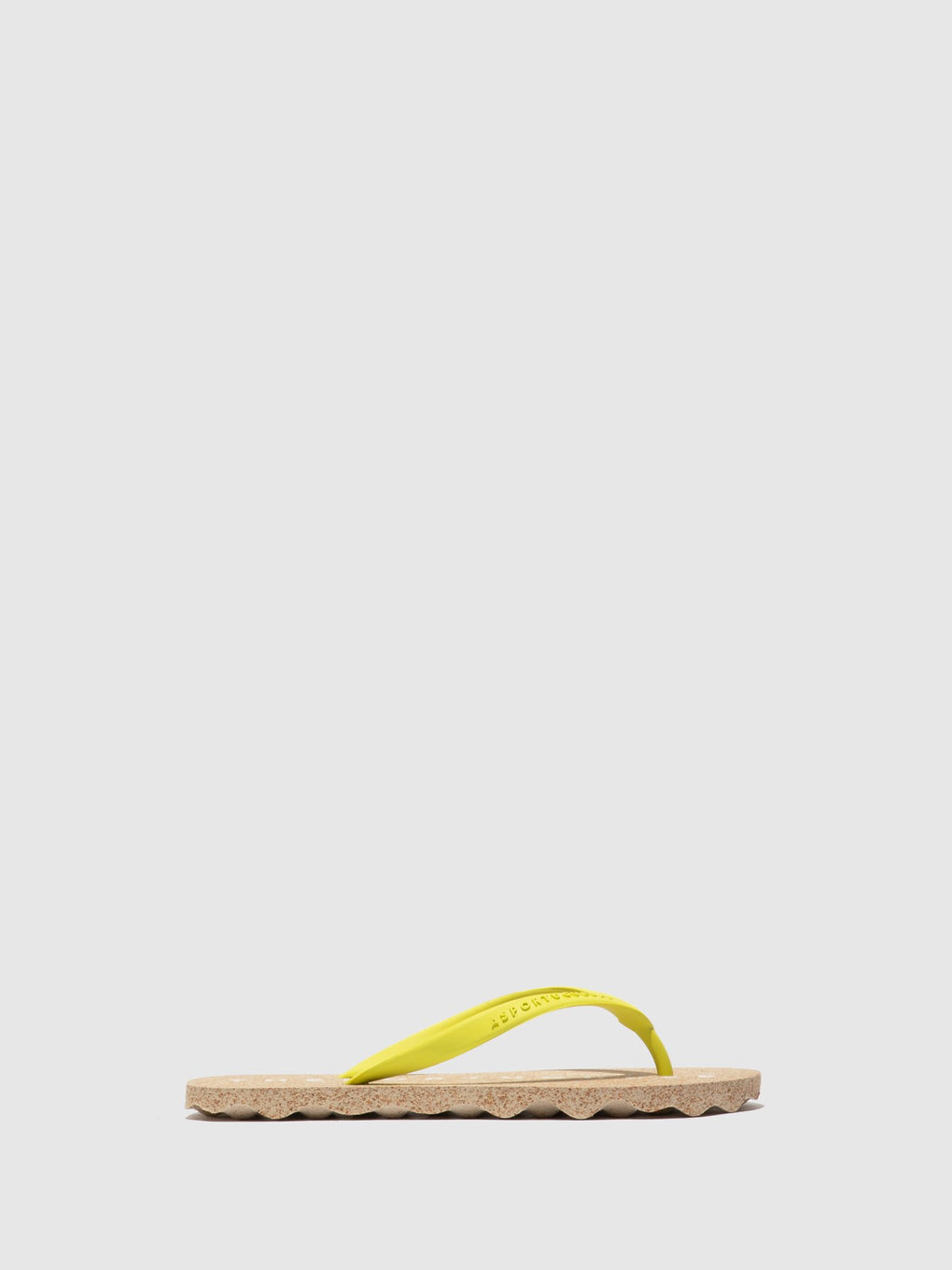 Beach Flip-Flops BASE Yellow Rubber Strap