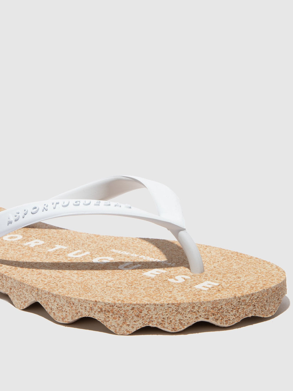 Beach Flip-Flops BASE White Rubber Strap