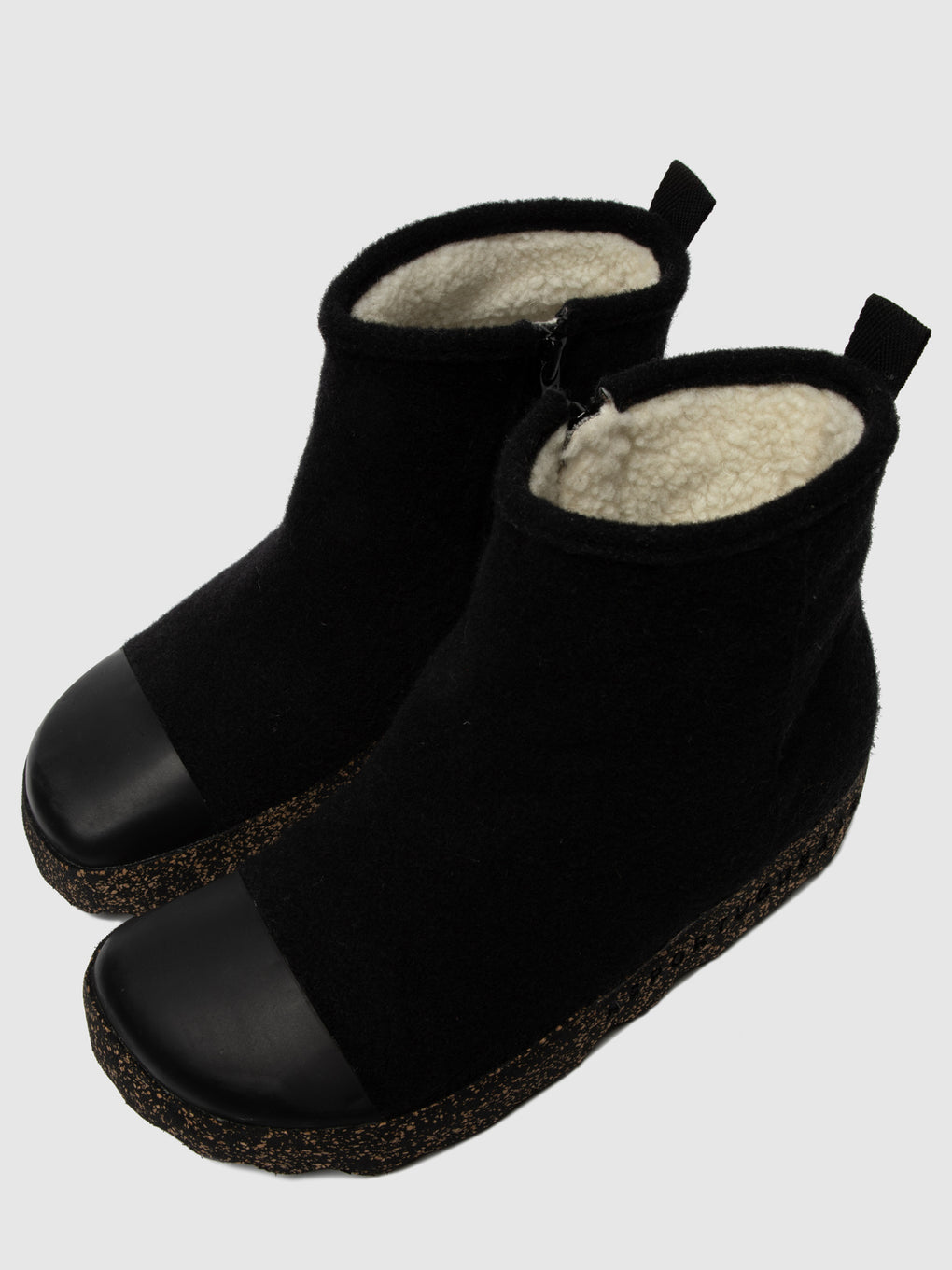 Zip Up Boots COSY Black