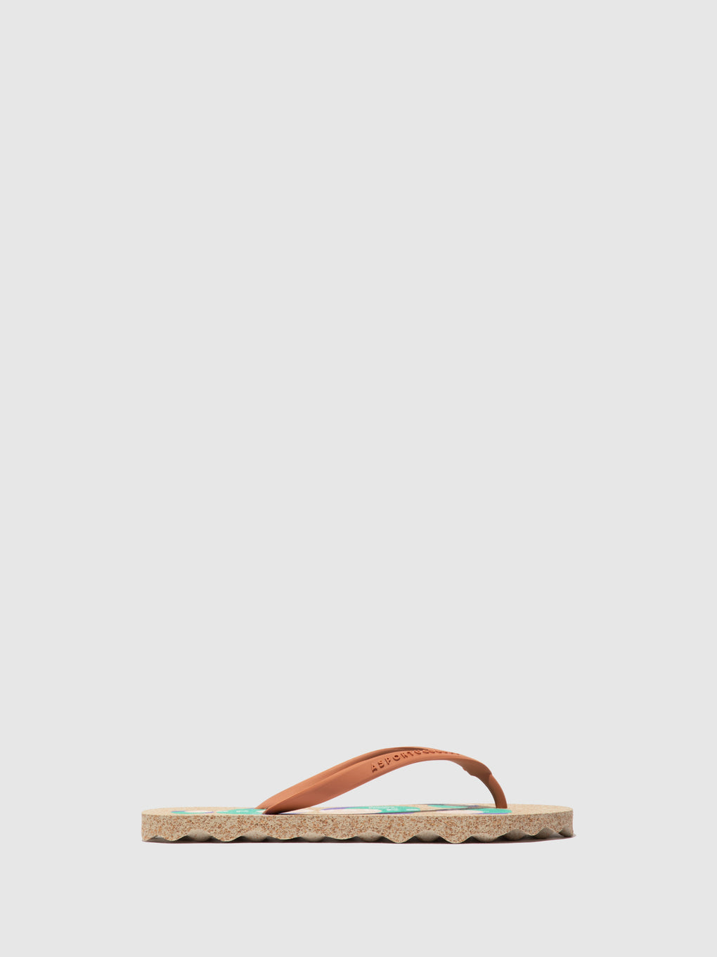 Beach Flip-Flops OAKTREES Brown Rubber Strap