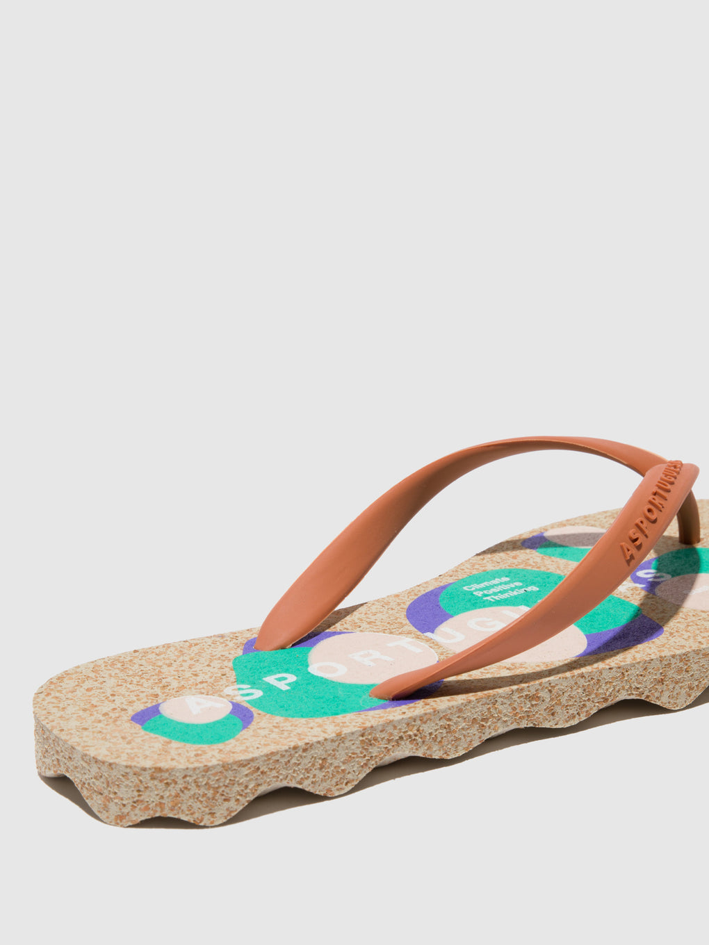 Beach Flip-Flops OAKTREES Brown Rubber Strap