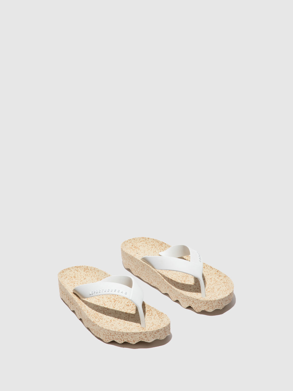 Casual Flip-Flops FEEL White Rubber Strap