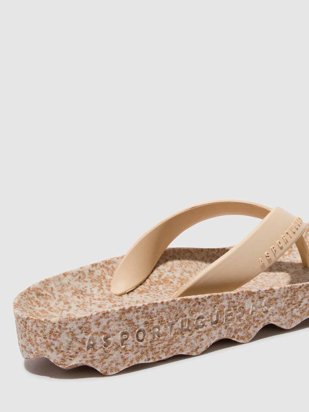 Platform Flip-Flops FEEL Milky & beige strap