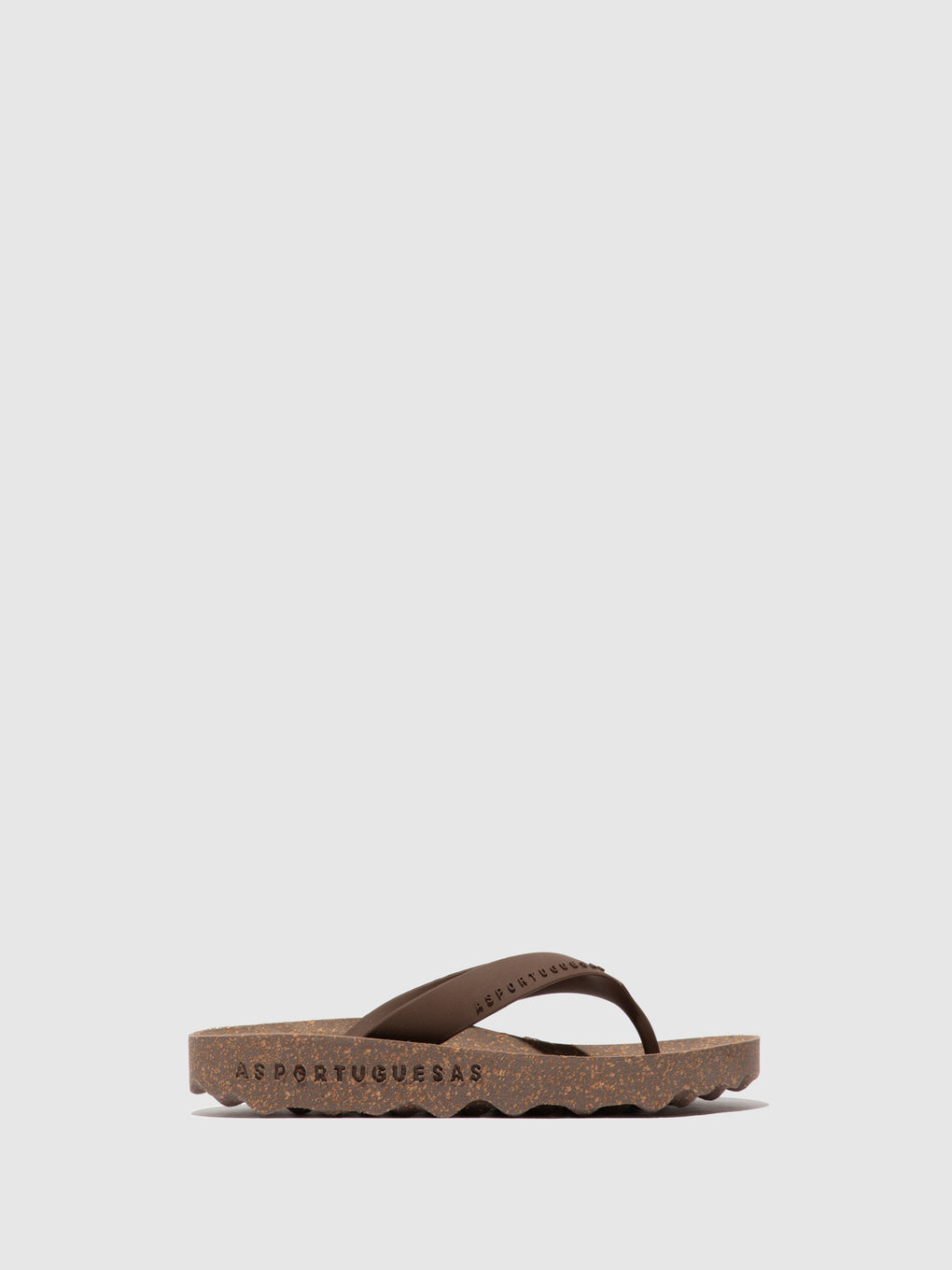 Casual Flip-Flops FEEL Brown Rubber Strap