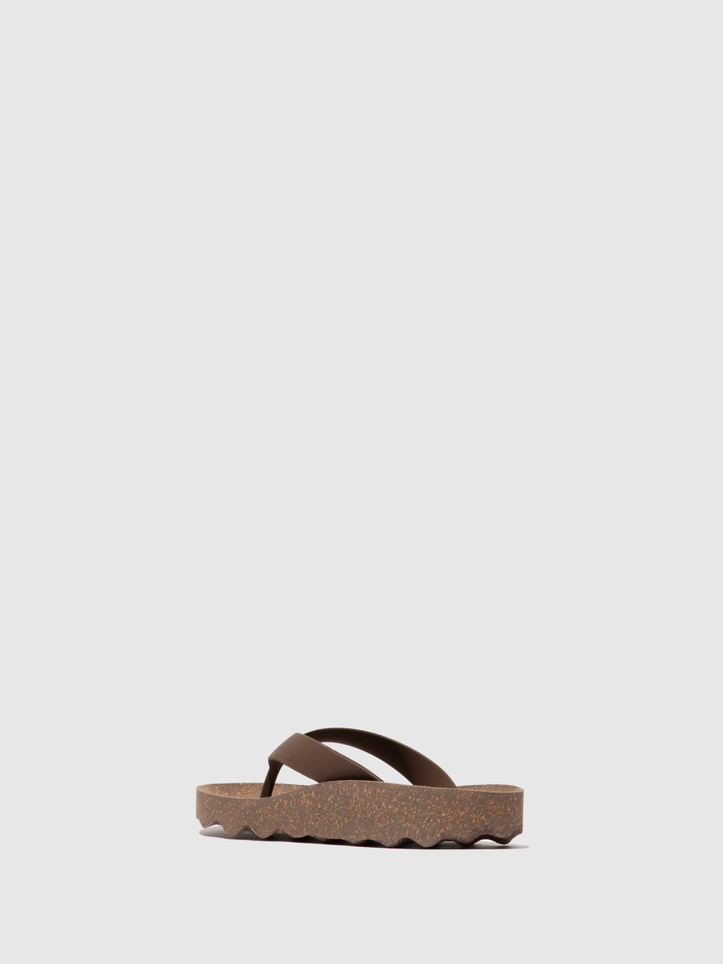 Casual Flip-Flops FEEL Brown Rubber Strap