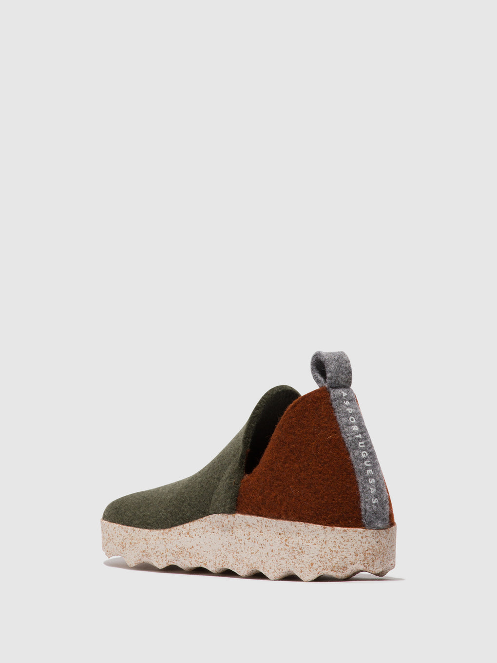 Round Toe Shoes CITY MILITARY GREEN/ BROWN