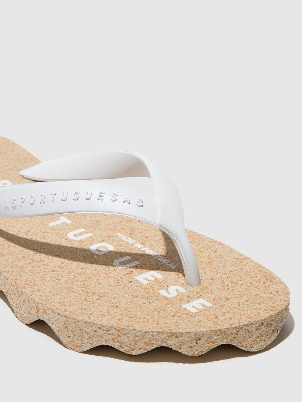Beach Flip-Flops BASE Natural & white strap