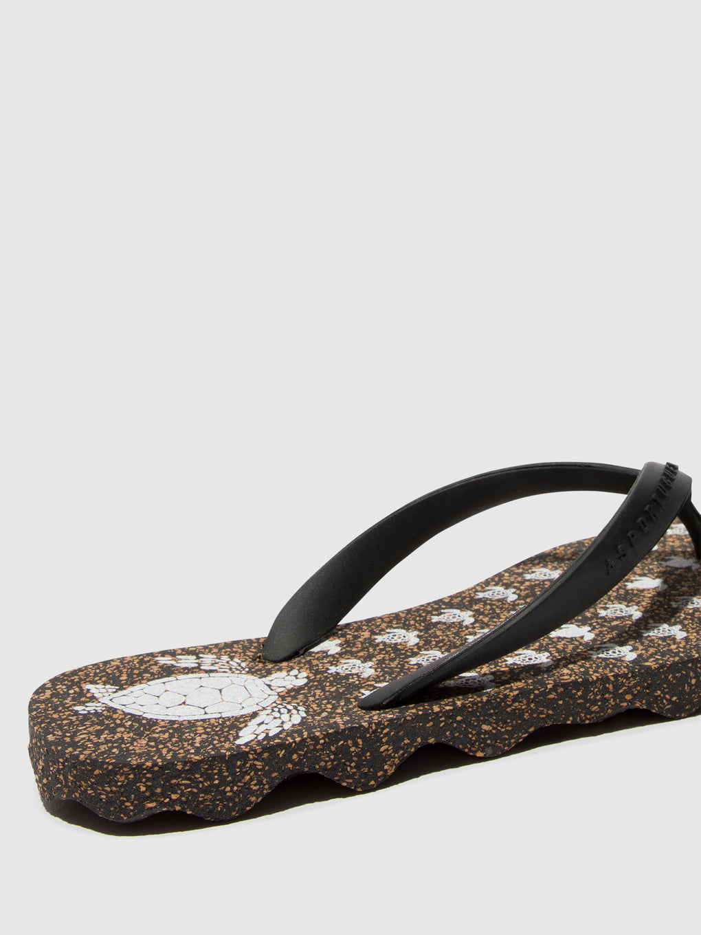 Beach Flip-Flops TURTLE Black & black strap