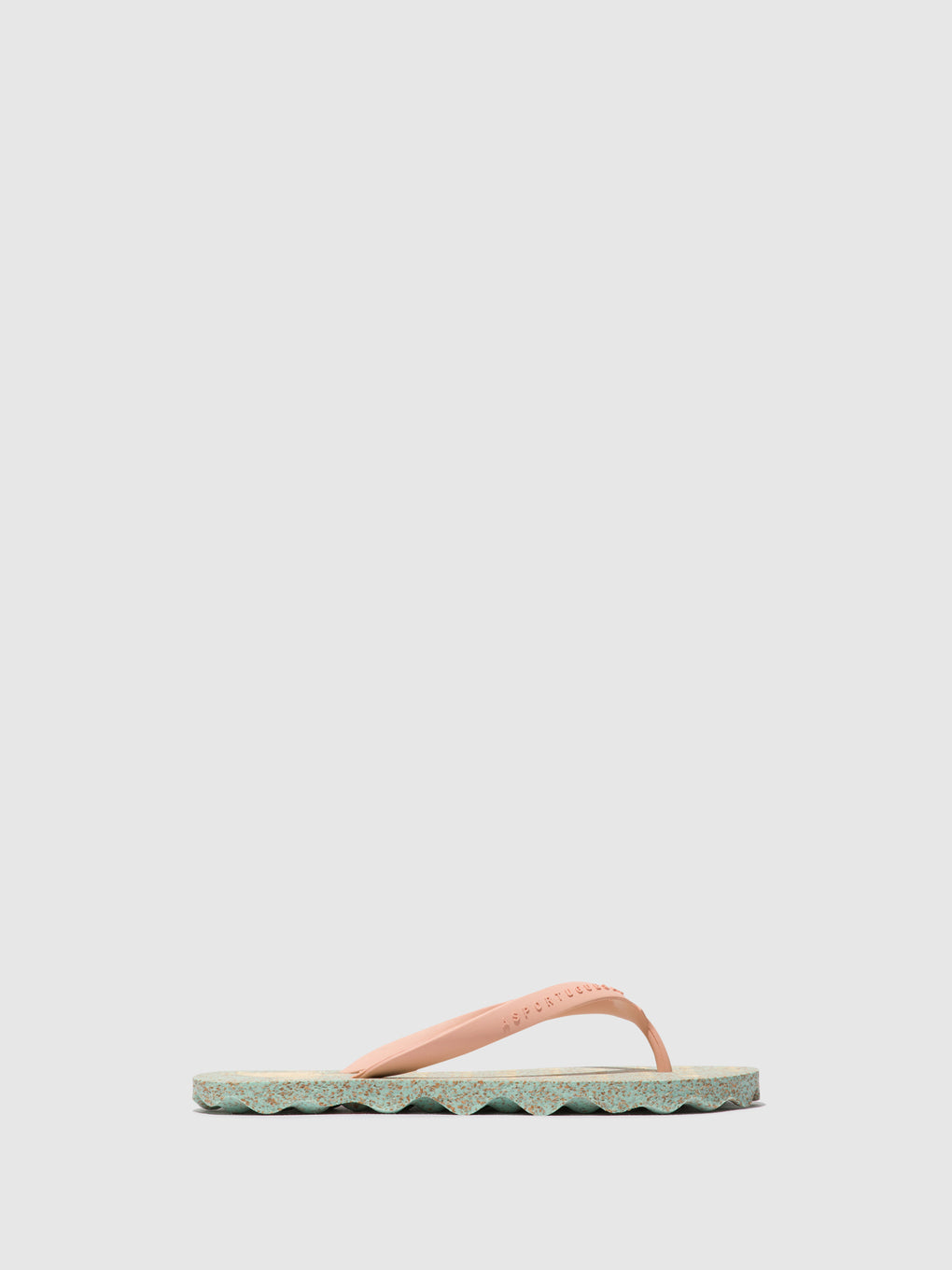 Beach Flip-Flops TURTLE Mint & pink strap