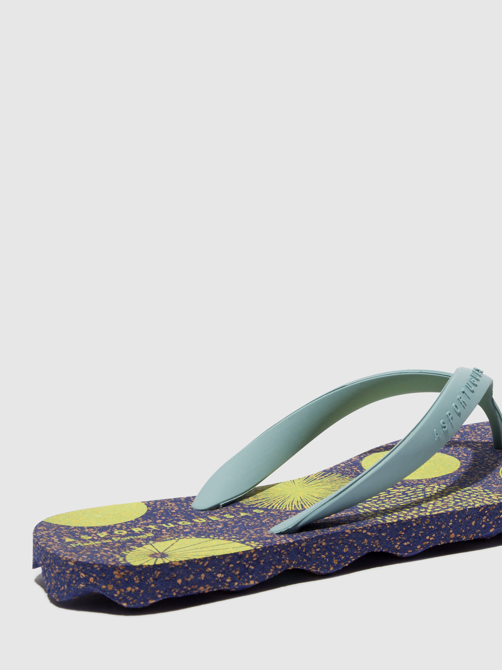 Beach Flip-Flops CORALS Blue & cloud strap