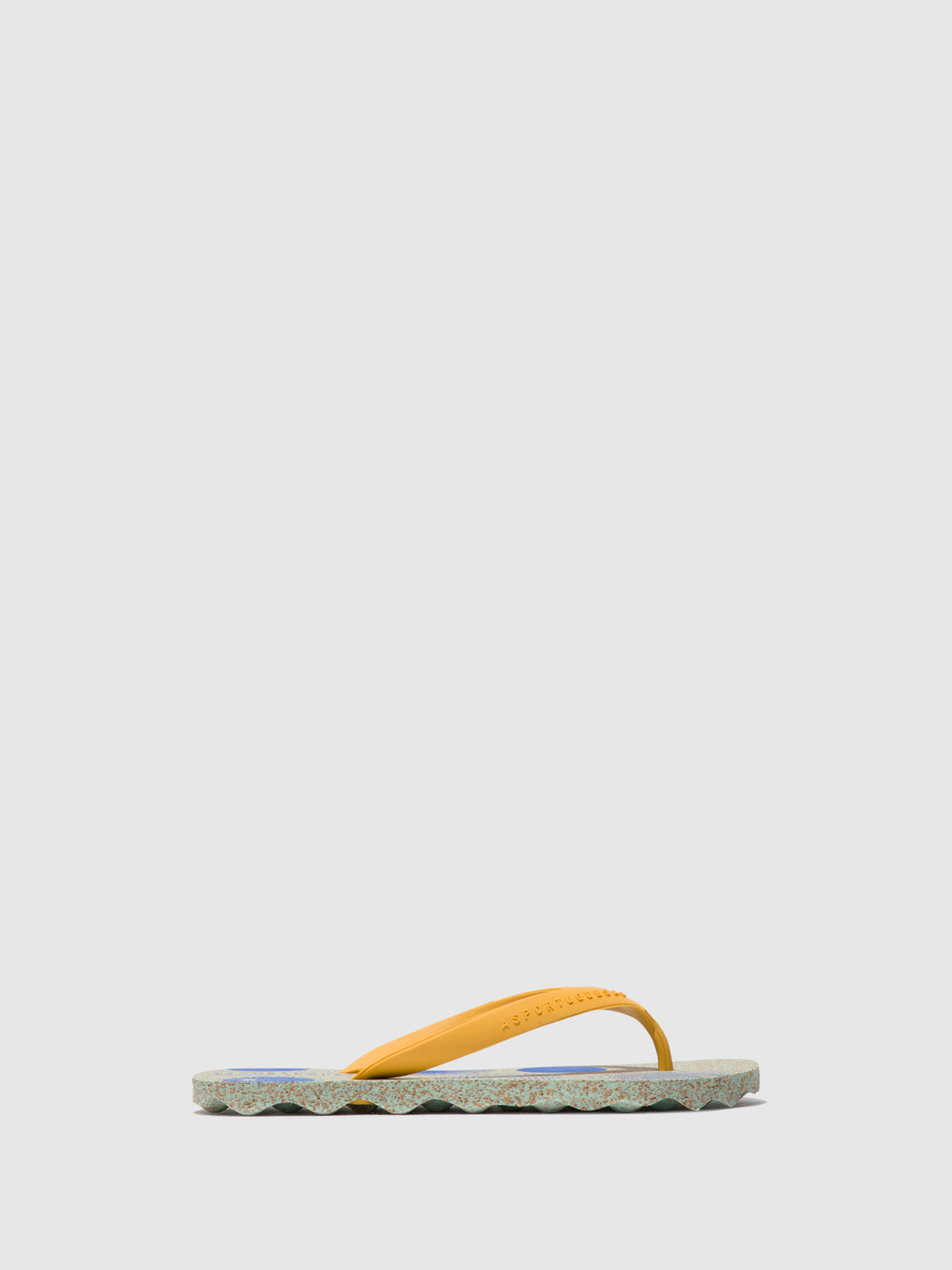 Beach Flip-Flops CORALS Mint & yellow strap
