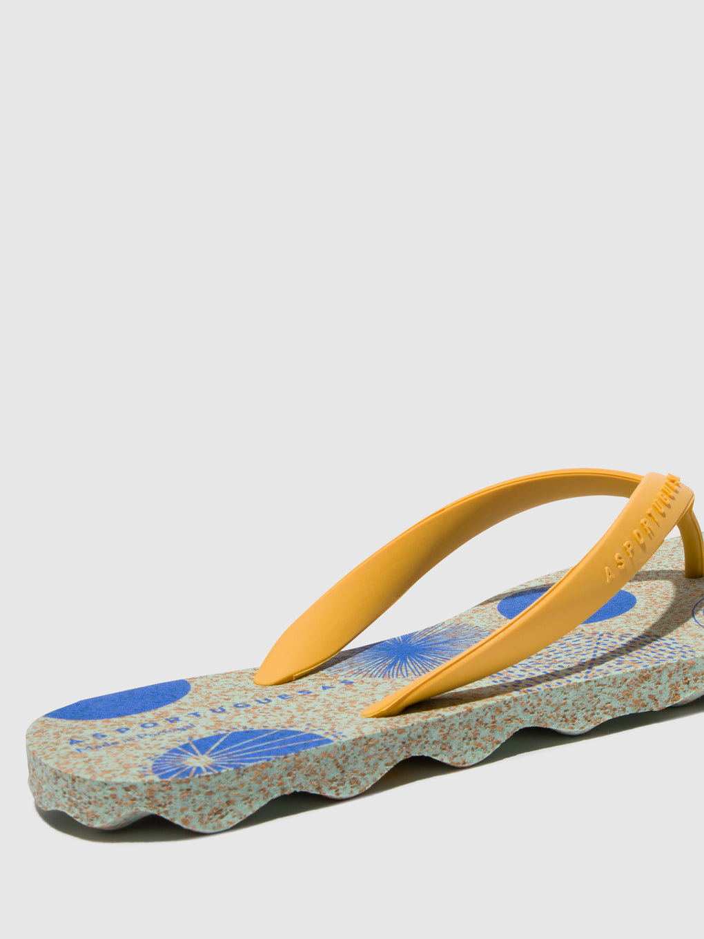 Beach Flip-Flops CORALS Mint & yellow strap