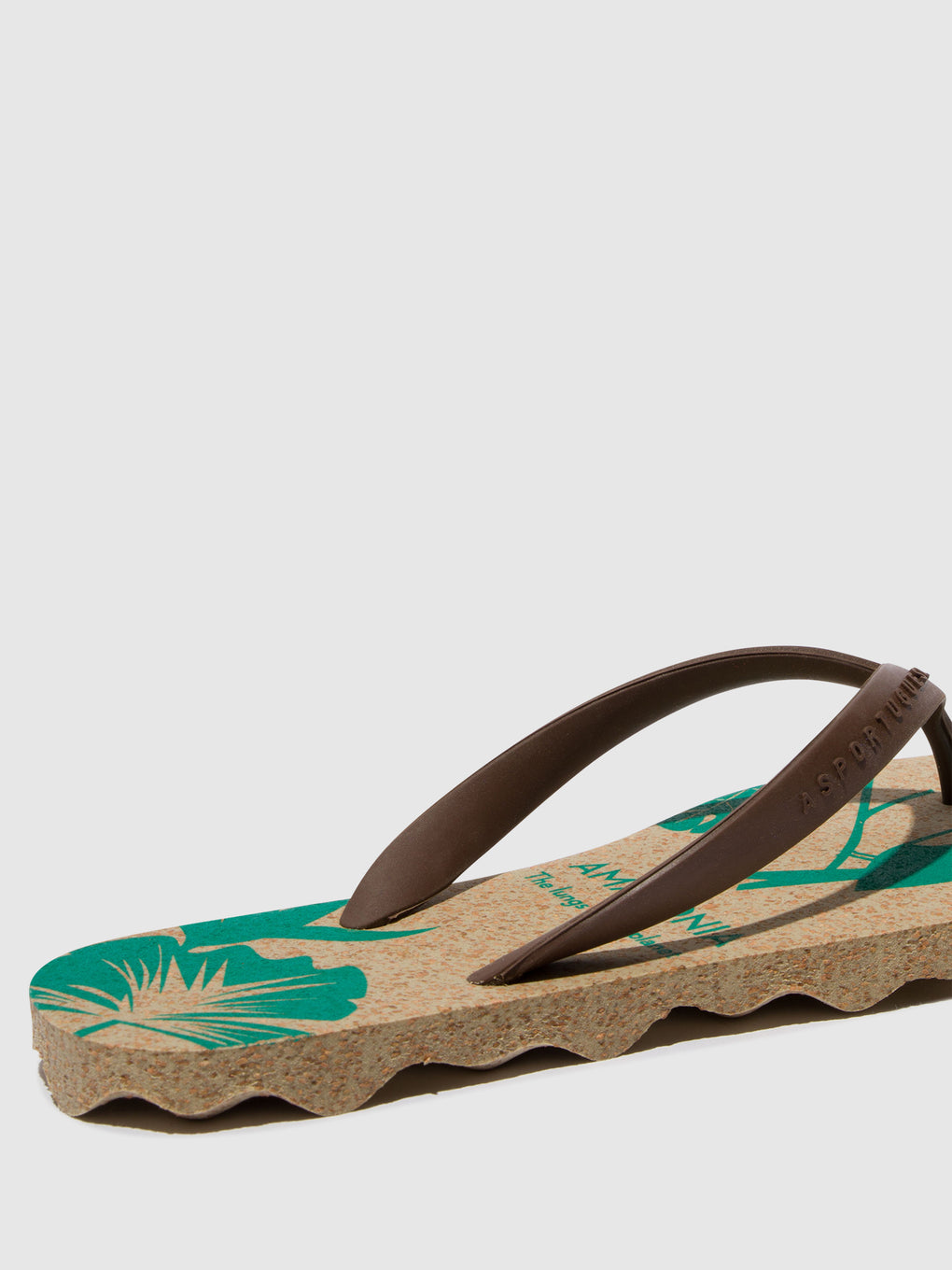 Beach Flip-Flops AMAZONIA Military & brown strap