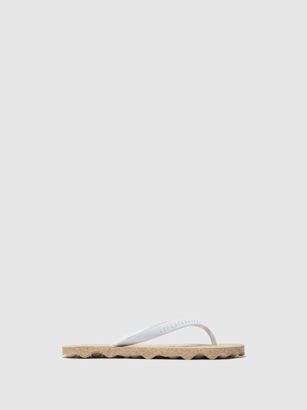 Beach Flip-Flops BASE Natural & White strap