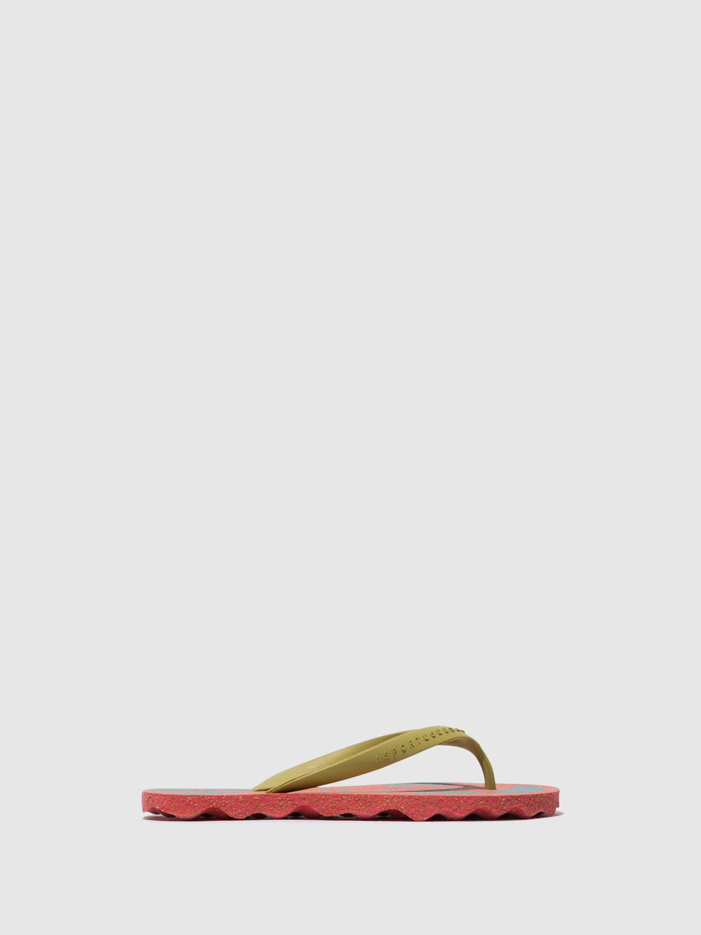 Beach Flip-Flops AMAZONIA Red & Mlt.Gold strap