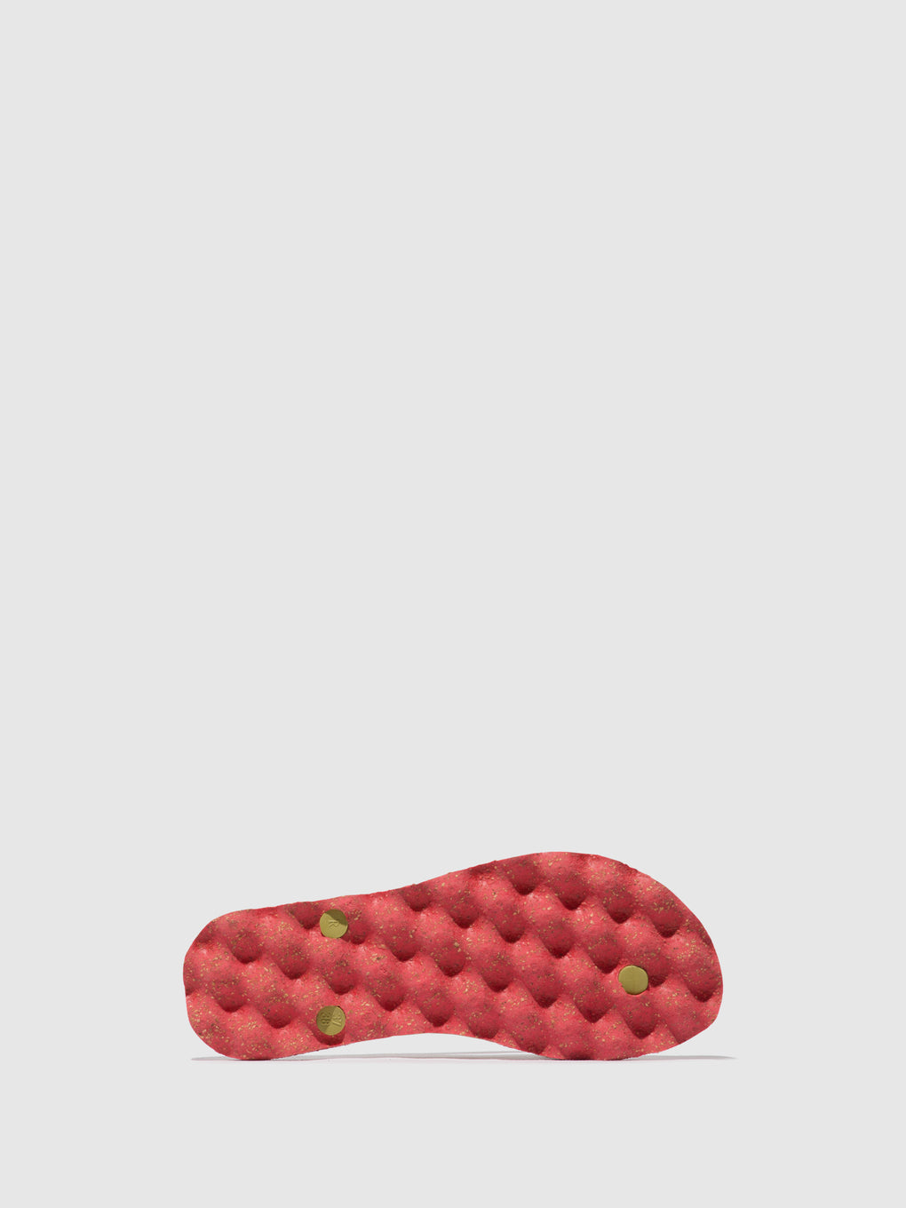 Beach Flip-Flops AMAZONIA Red & Mlt.Gold strap