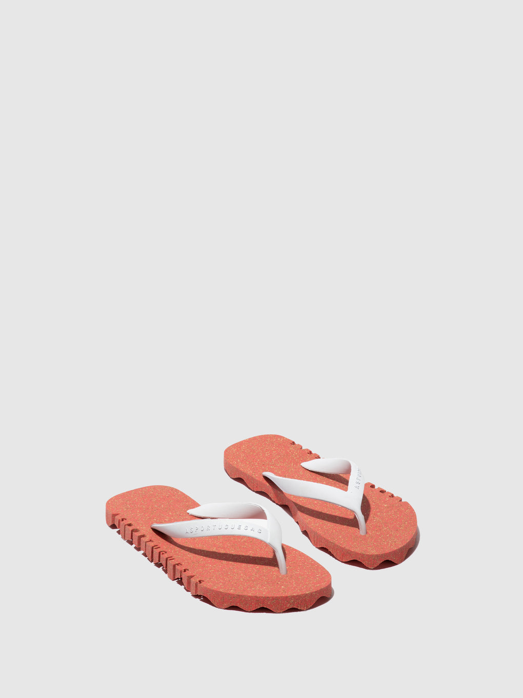 Beach Flip-Flops BUMPY Red & white strap