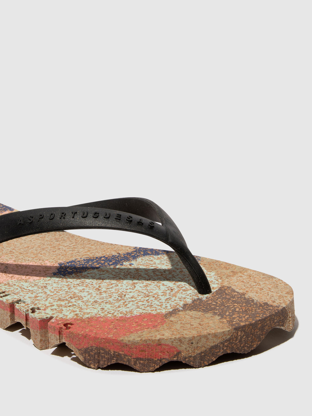 Beach Flip-Flops BUMPY Multicolor & black strap