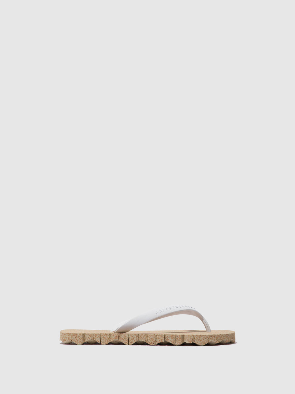 Beach Flip-Flops BUMPY Natural & white strap