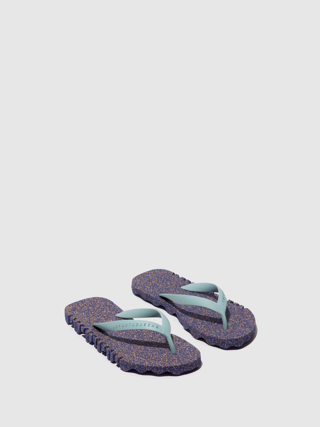 Beach Flip-Flops BUMPY Blue & cloud strap