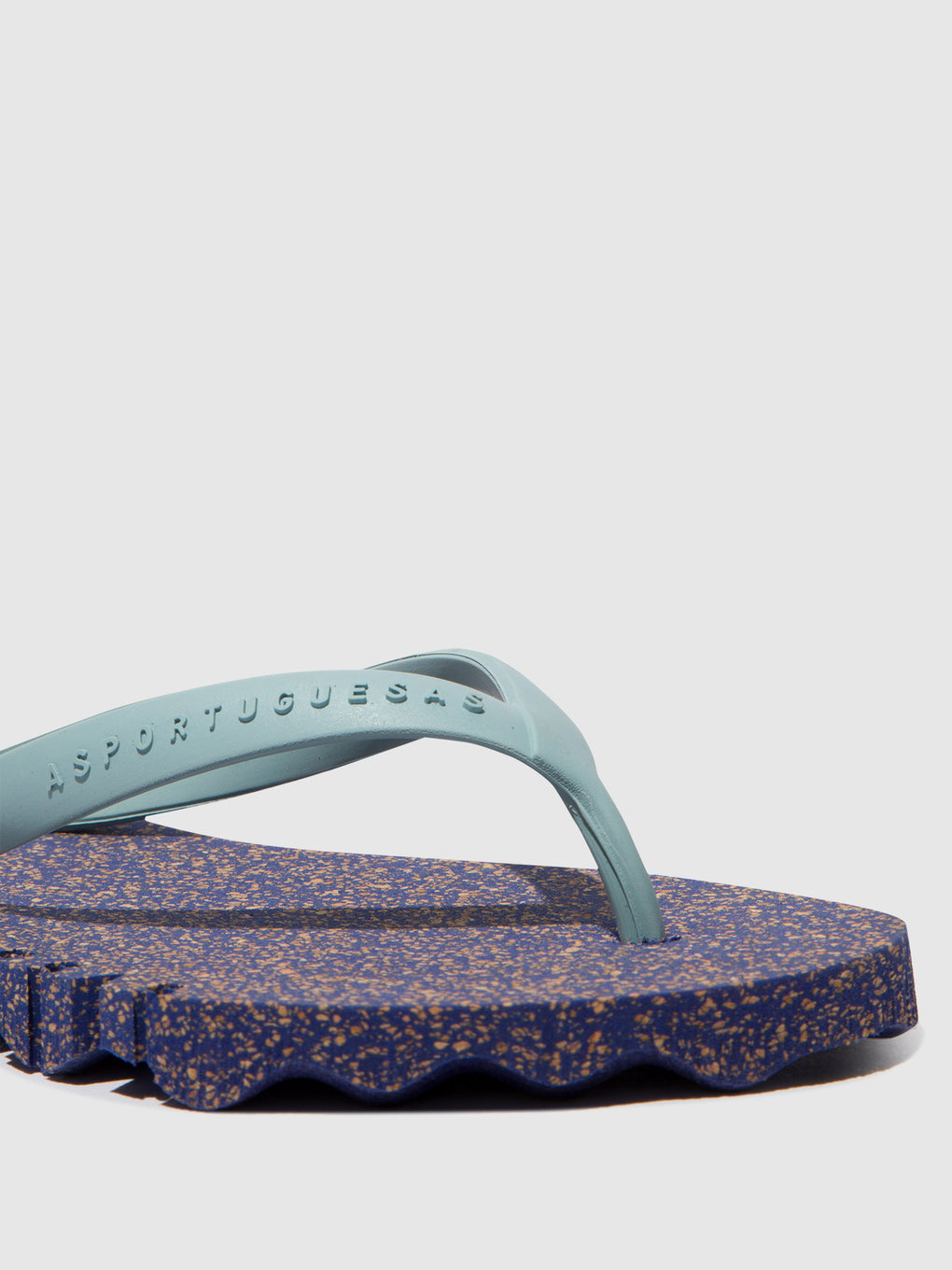 Beach Flip-Flops BUMPY Blue & cloud strap