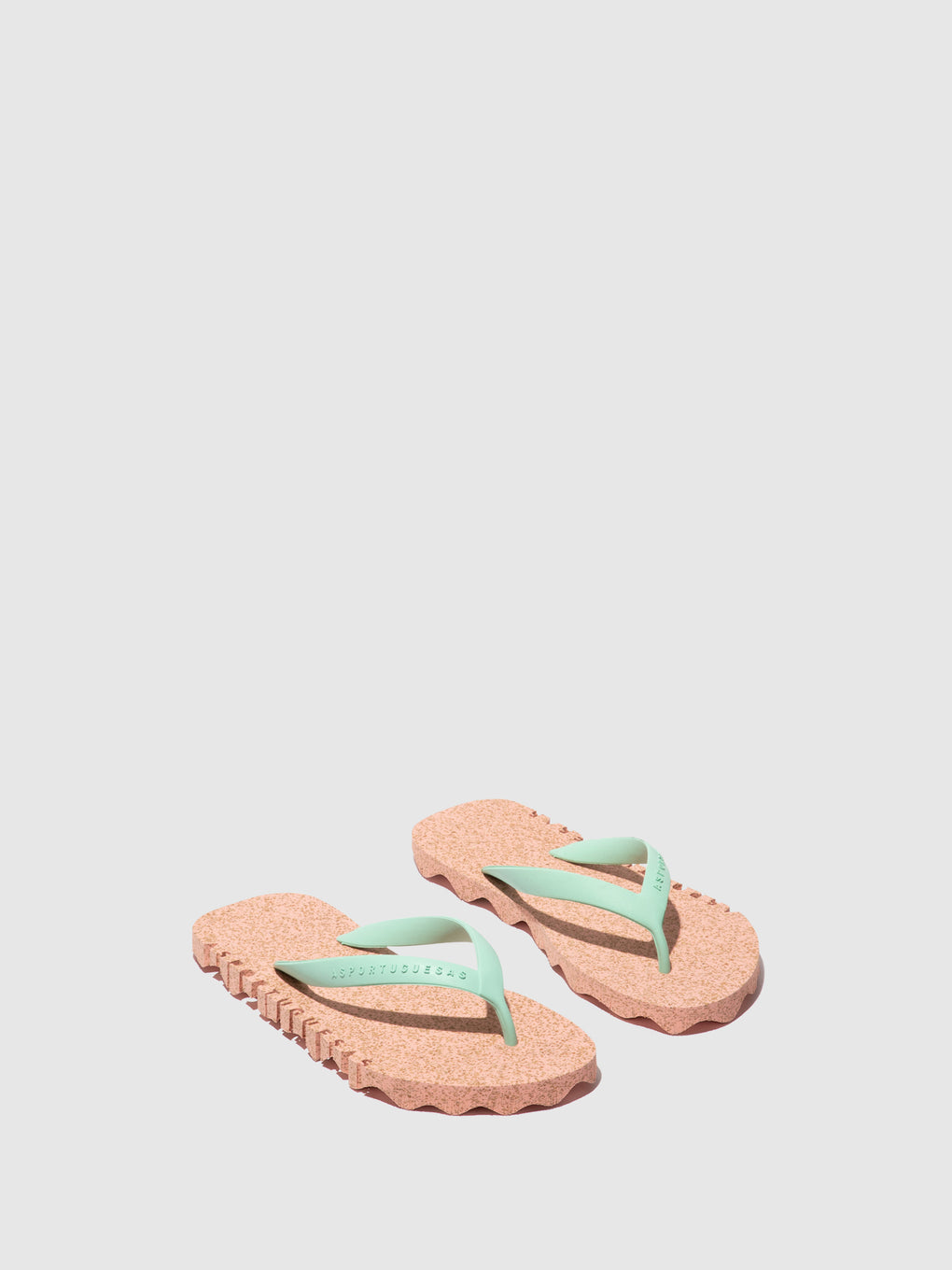 Beach Flip-Flops BUMPY Pink & mint strap