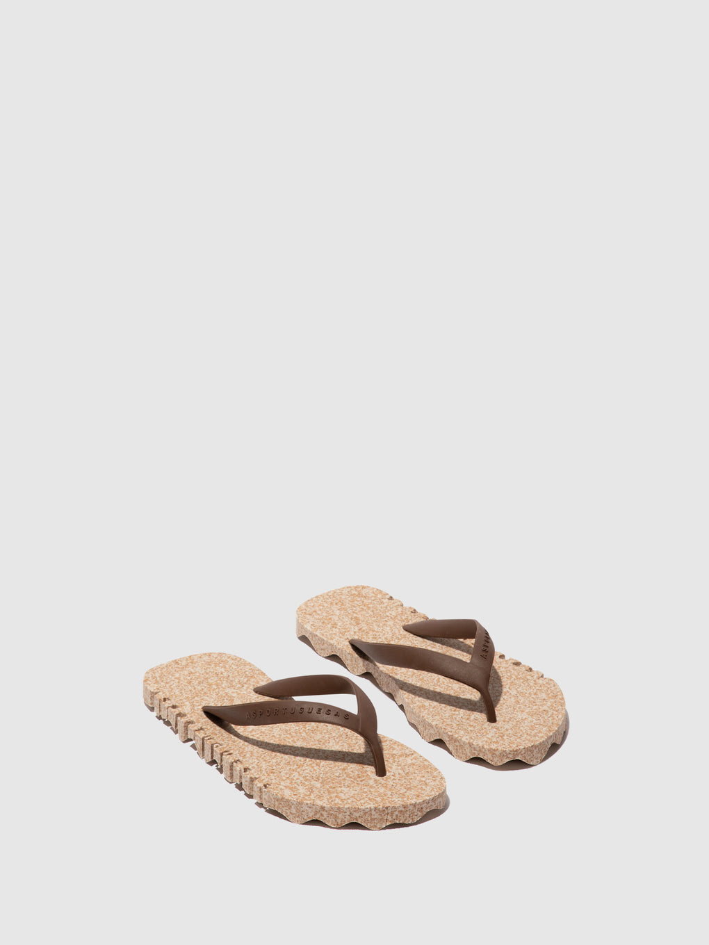 Beach Flip-Flops BUMPY Milky & brown strap
