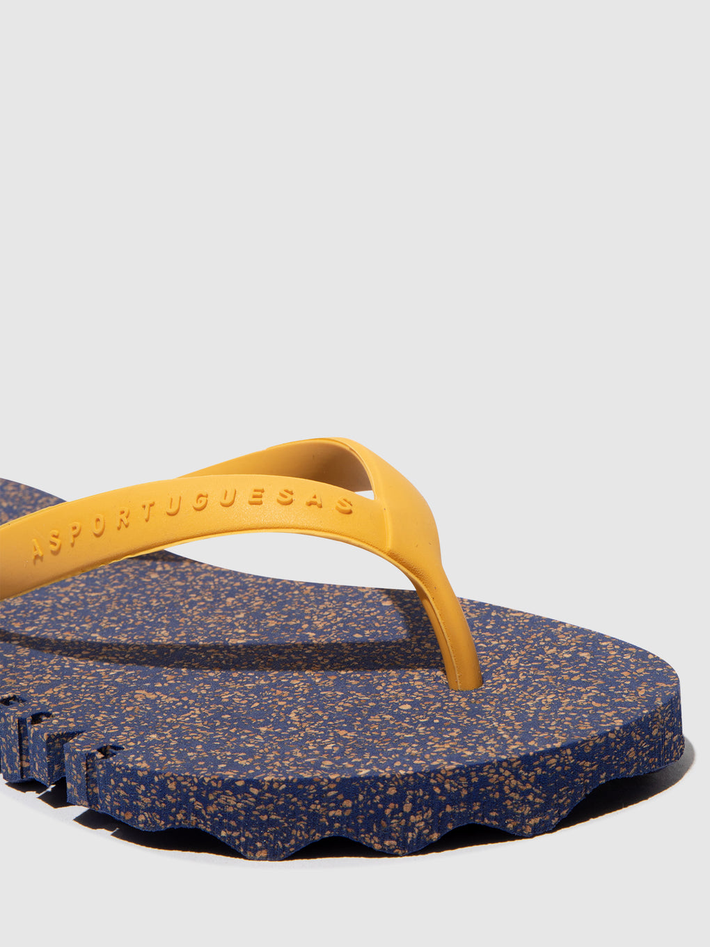 Beach Flip-Flops BUMPY Blue & yellow strap