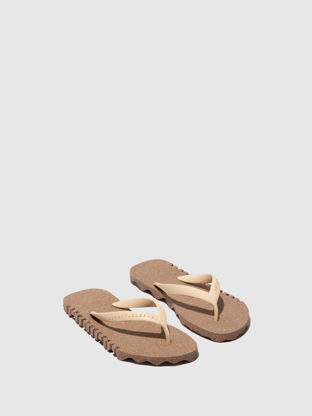 Beach Flip-Flops BUMPY Brown & cream strap