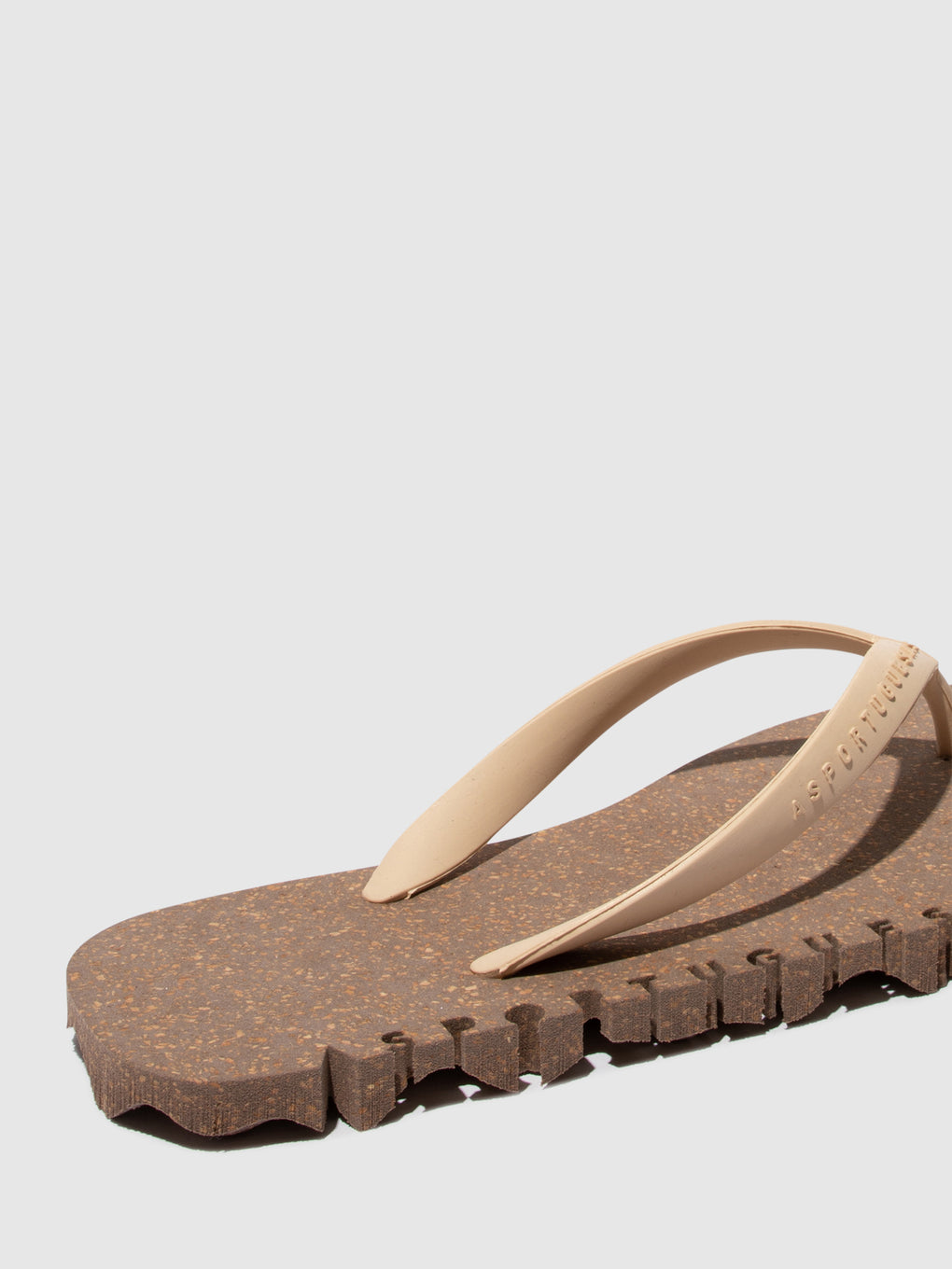 Beach Flip-Flops BUMPY Brown & cream strap